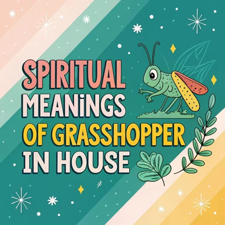 Spiritual Meanings of Grasshopper in House: 13 Divine Messages