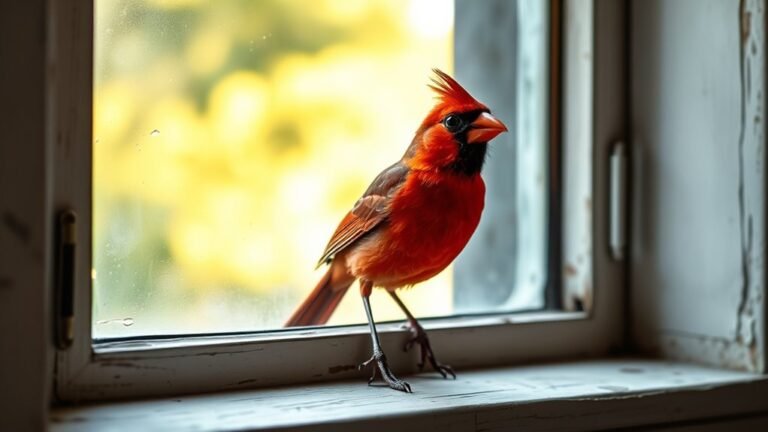 cardinal at window signs